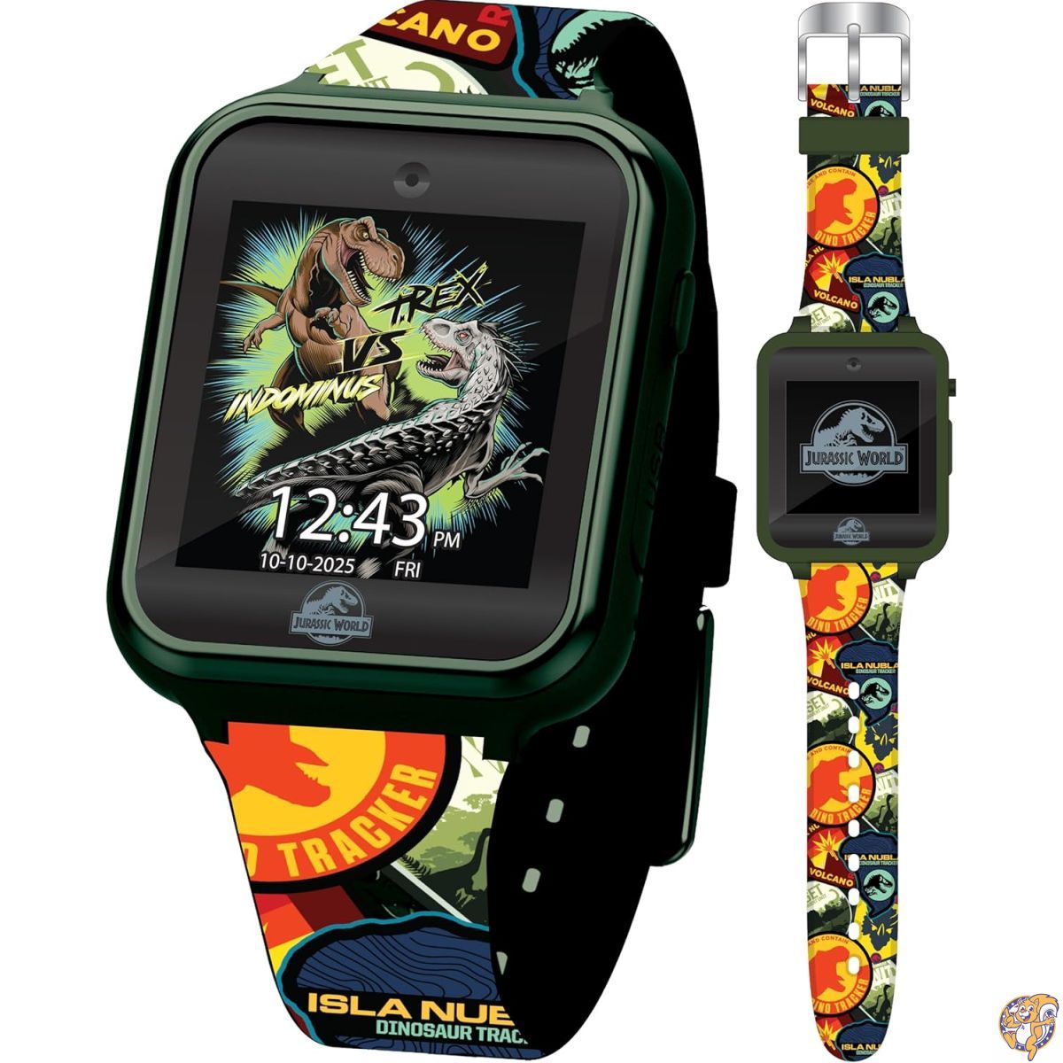 【クーポン配信中】Jurassic World キッズインタラクティブスマートウォッチ タッチスクリーン、カメラ、ゲーム、歩数計、アラーム付き 楽しい学習デジタルウォッチ 男の子&女の子向け - ジュラ紀をテーマにしたシリコンストラップ 5.5インチ~8インチの手首にフィット｜アメリカグッドバイブス 8,125円