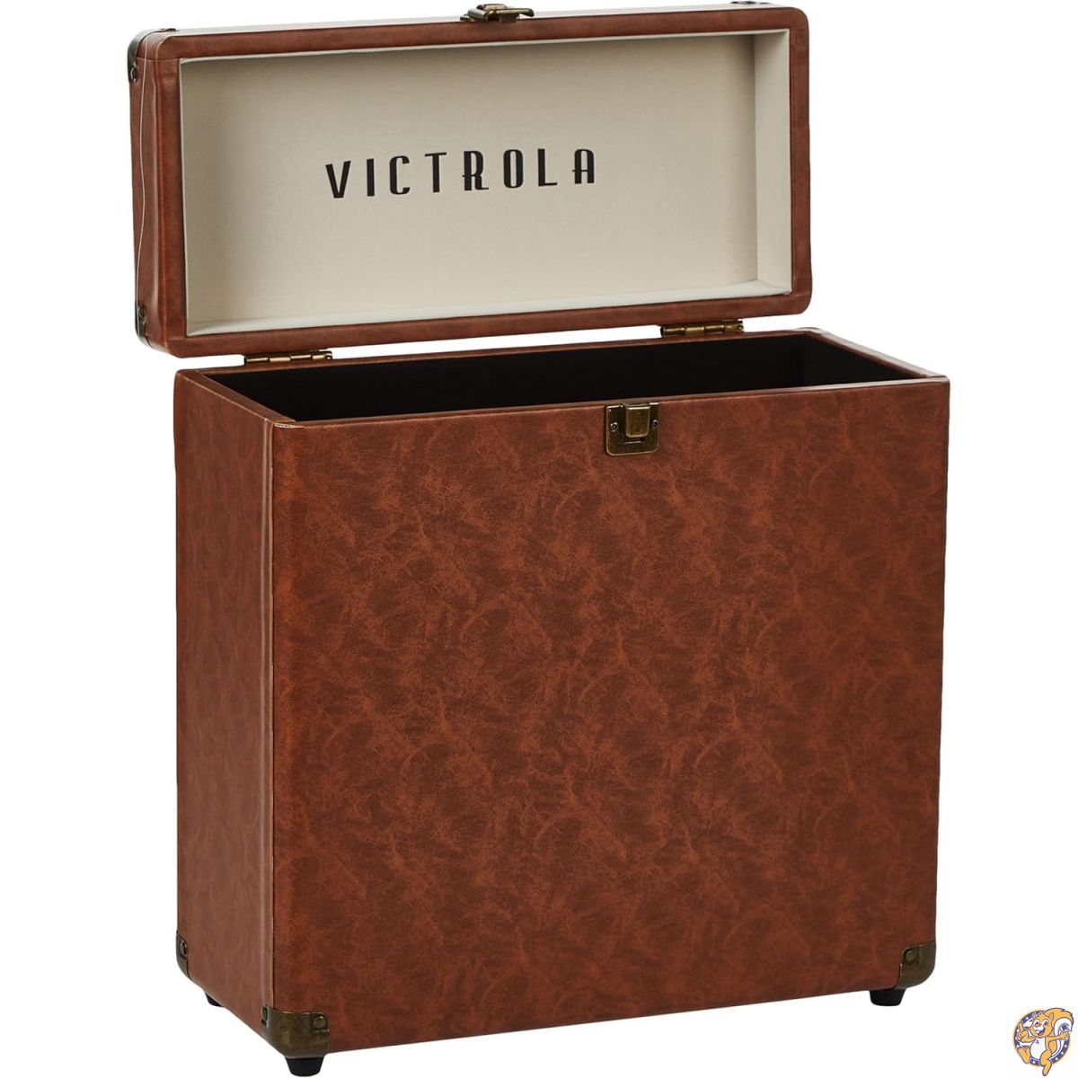 【百貨店大売り出し!クーポン券配達中】Victrolaヴィンテージビニールレコード納めるケースキャリングケース30+レコード盤、赤銅色
