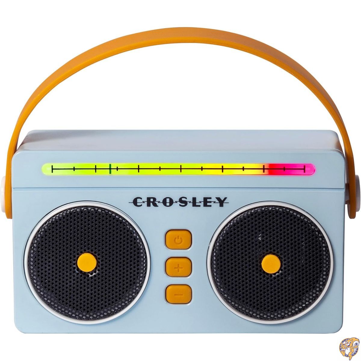 【最大777円クーポン配信】Crosley CR3050A-SB ミニ・ブームボックス レトロ ポータブル Bluetooth スピーカー LEDライト搭載、スカイブルー