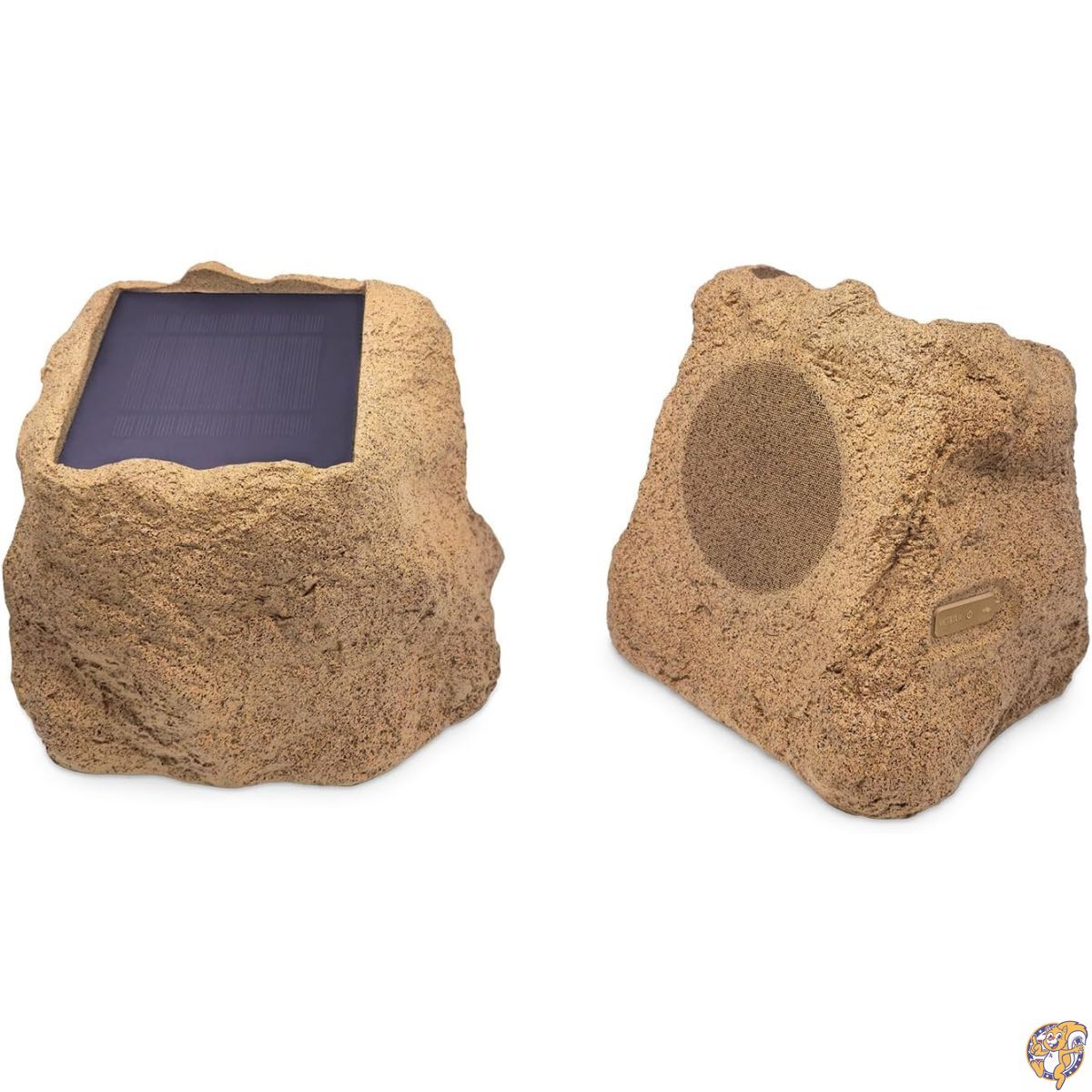 【百貨店大売り出し!クーポン券配達中】Victrola The Solar Rock Speakers Pair, 14第四次元生まれ変わり, IPX4雨合羽 ソーラー申し受ける式 露天用Bluetooth金棒引き, 園地・中庭用, 全天候型, 無線電話快い音ストリーミング, 砂子 (Sand)