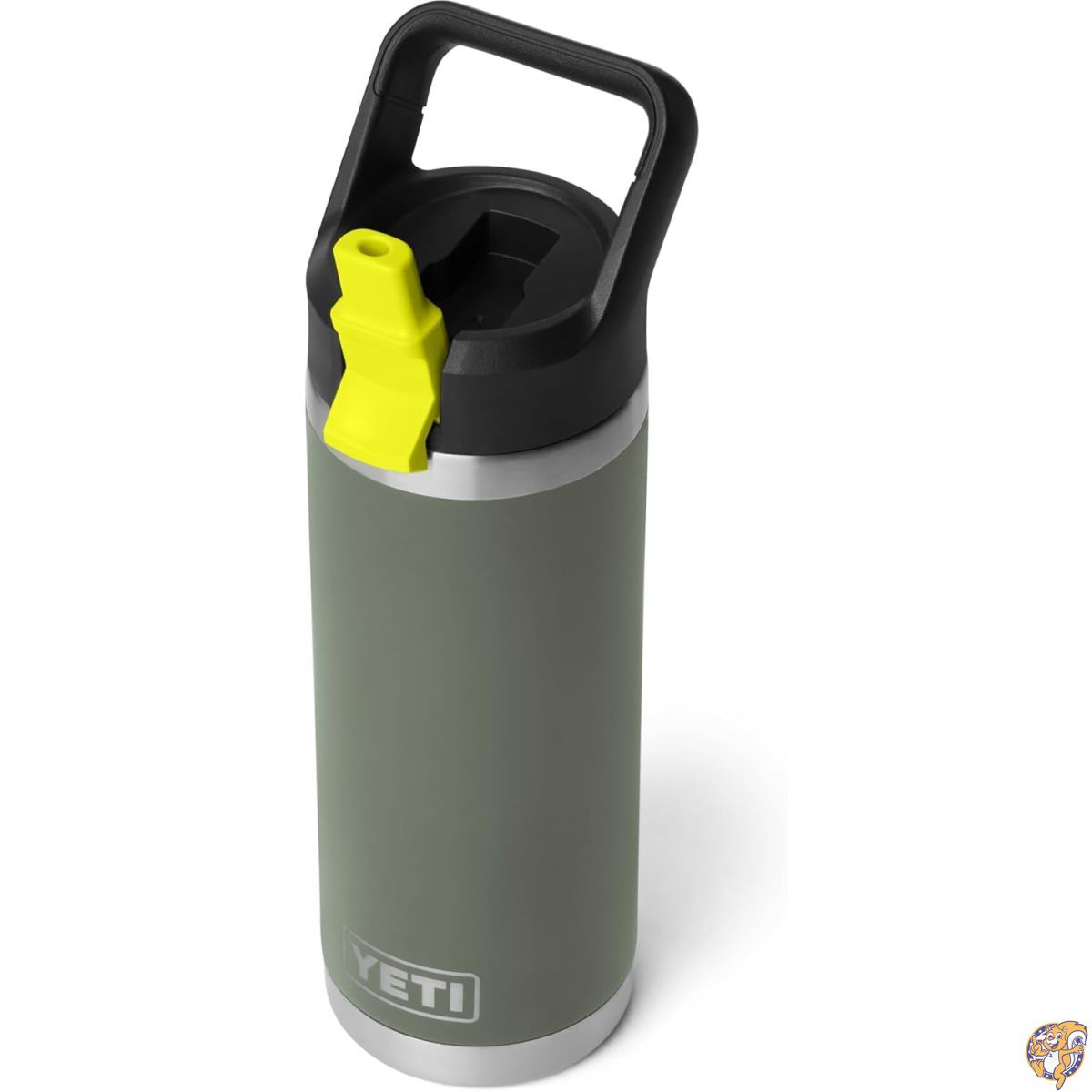 【クーポン配信中】YETI（イエティ）Rambler 18 oz Bottle（約532ml）真空断熱ステンレスボトル ストローキャップ付き キャンプグリーン/ファイアフライイエロー 13,257円
