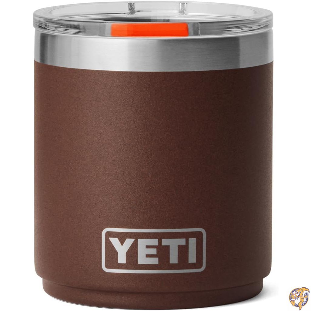 【最大777円クーポン配信】YETI (イエティ) Rambler 10オンス 積み重ね可能 ローボール 2.0 真空断熱 ステンレススチール マグスライダー蓋付き ウェットランドブラウン