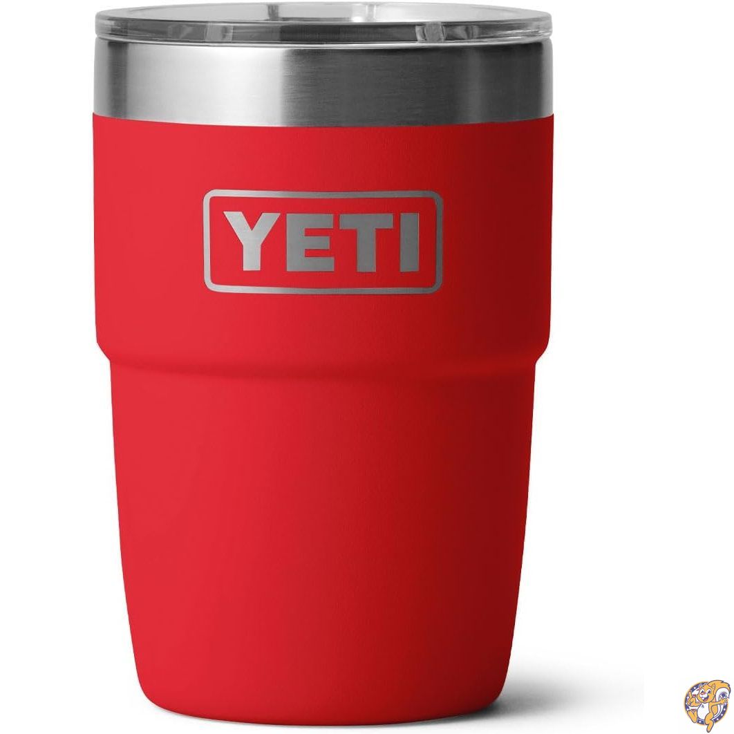【クーポン配信中】YETI (イエティ) Rambler 8オンス（約236ml）真空断熱スタッカブルマグ 蓋付き - DuraSipセラミックライニング採用 バリスタフレンドリー設計 ステンレススチール製 食洗機対応