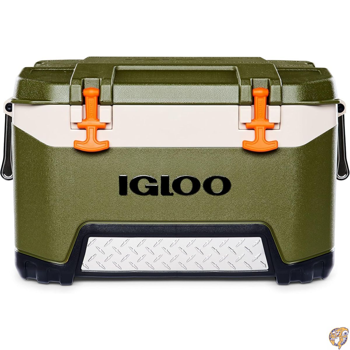 【クーポン配信中】Igloo BMX 52クォート クーラー クールライザーテクノロジー フィッシュルーラー タイダウンポイント 16ポンド グリーンとオレンジ|アメリカグッドバイブス