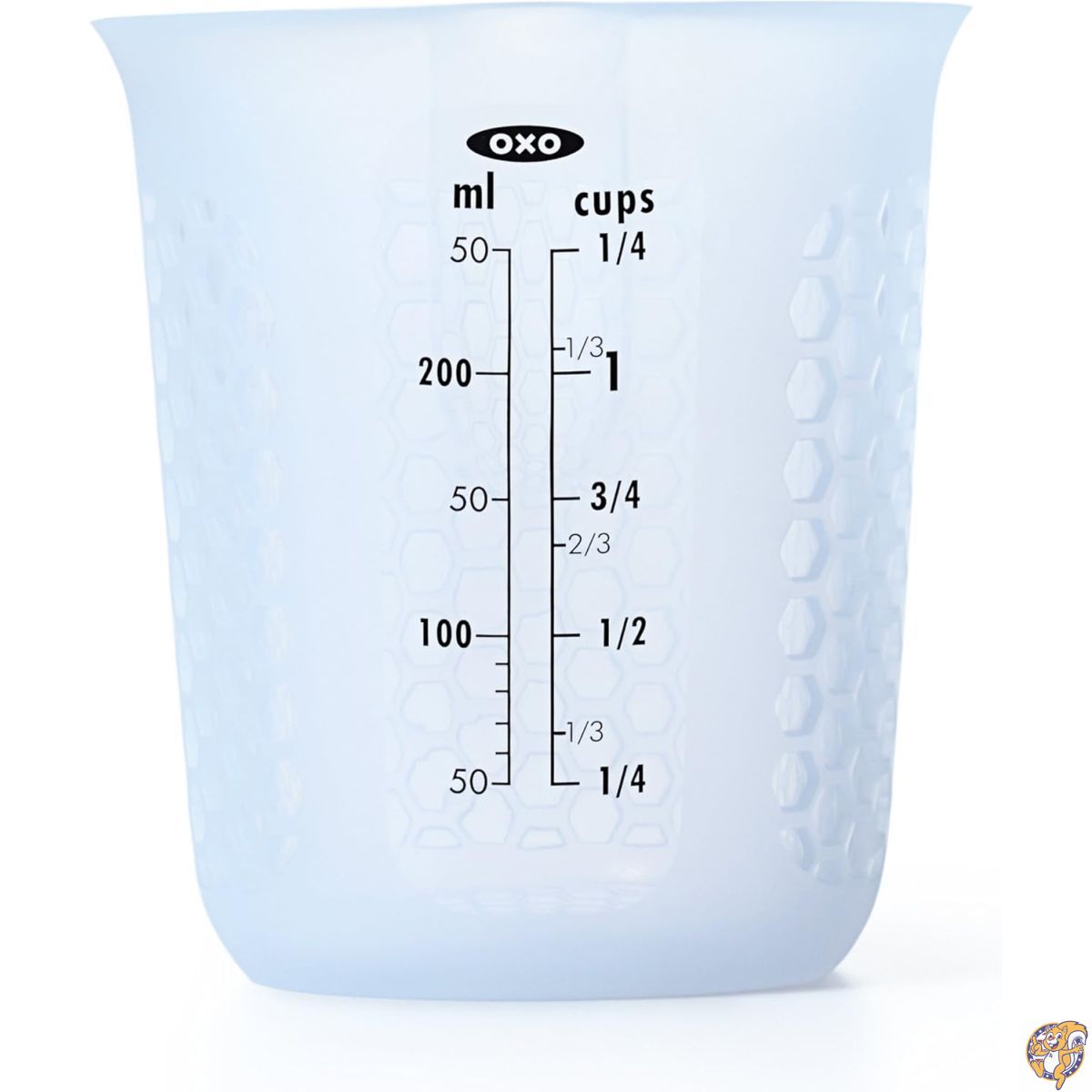 【クーポン配信中】OXO（オクソー） グッドグリップス 握って注げるシリコンメジャーカップ 1カップ（約240ml） クリア