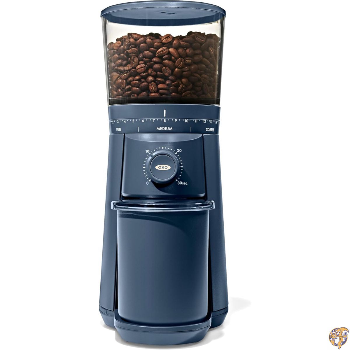 OXO Brew コニカルバー式 電動コーヒーグラインダー &mdash; ストームブルー