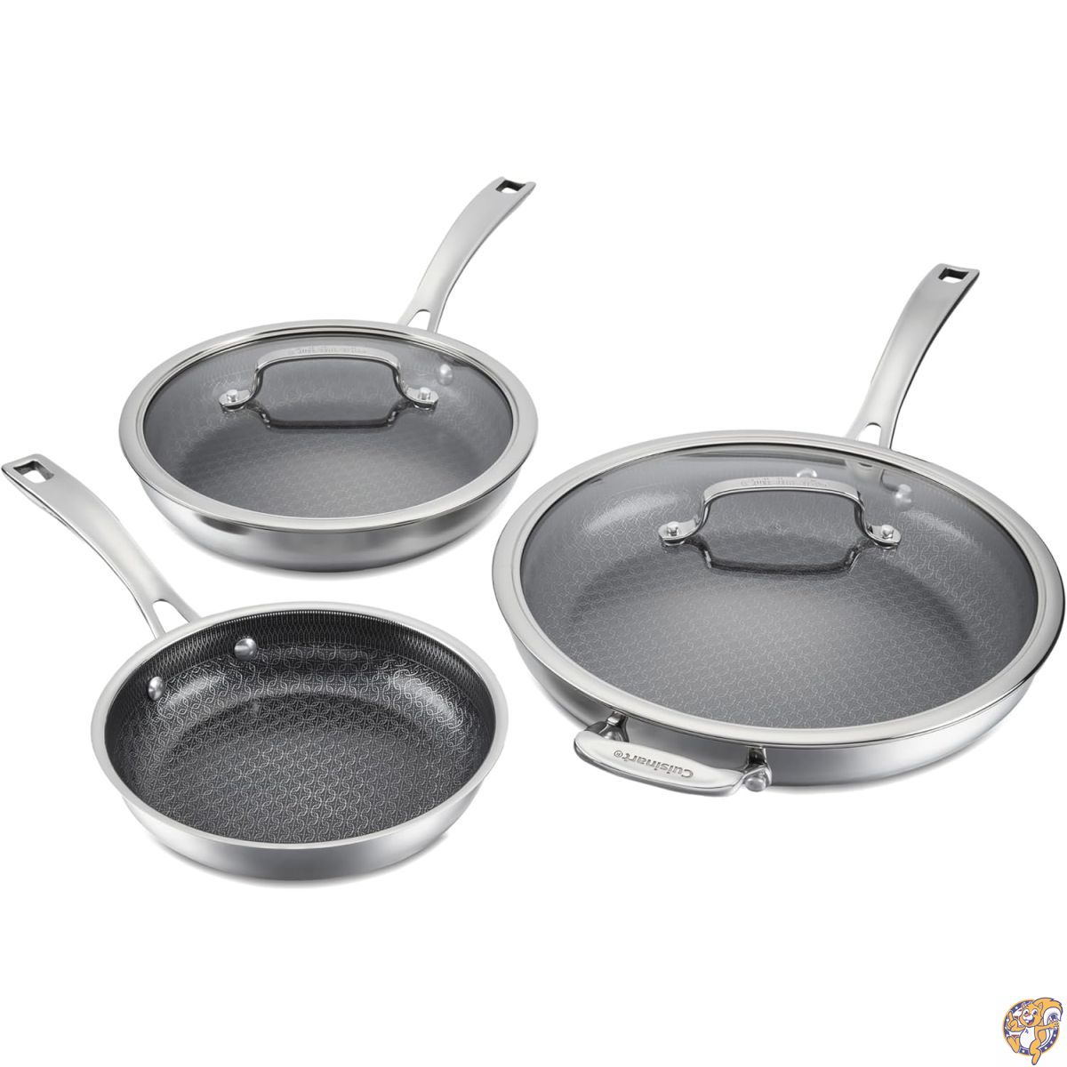 【20日最大4000円クーポン】Cuisinart スキレット5点セット - 8インチ 10インチ 蓋付き 12インチ FPS-5SSCR|アメリカグッドバイブス