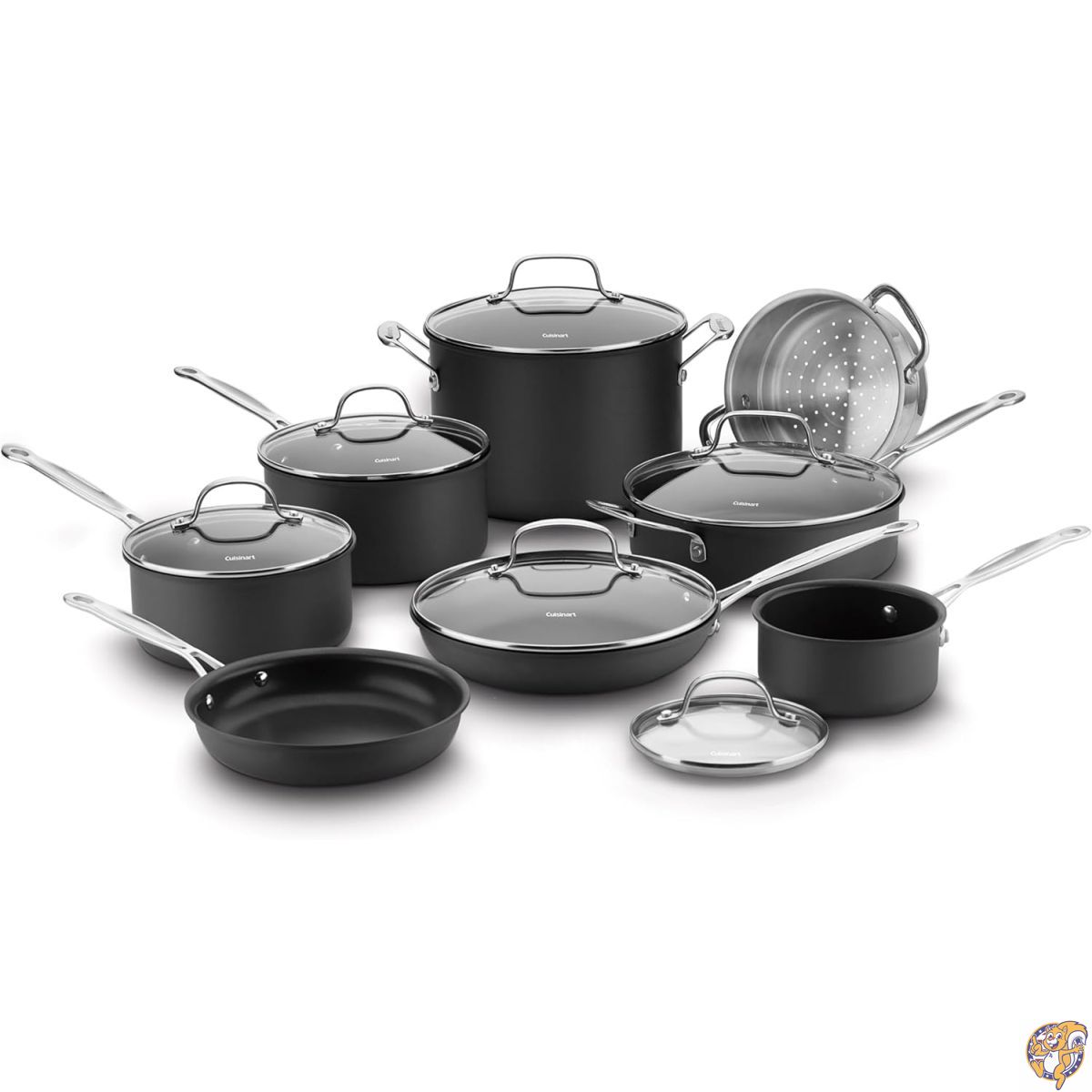 【百貨店大売り出し!引き換え証送達中】Cuisinart（クイジナート）シェフズクラシック ノン突っ支い棒 ハードアノダイズド 14点書き割り 66C-14