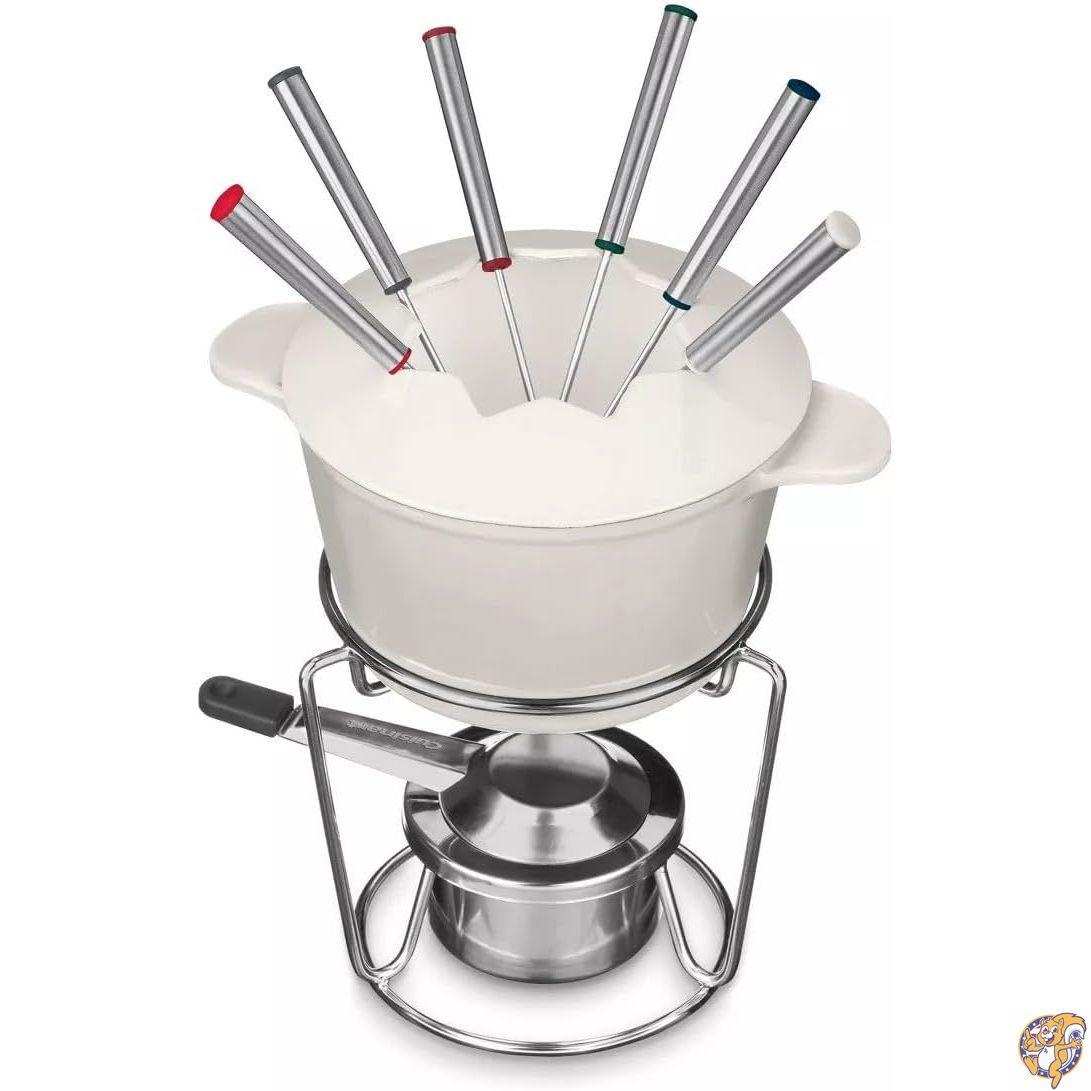 【百貨店大売り出し!クーポン券配達中】Cuisinart（クイジナート） 13天下太平 鋳鉄製フォンデュセット（皮膚軟化剤） 10in