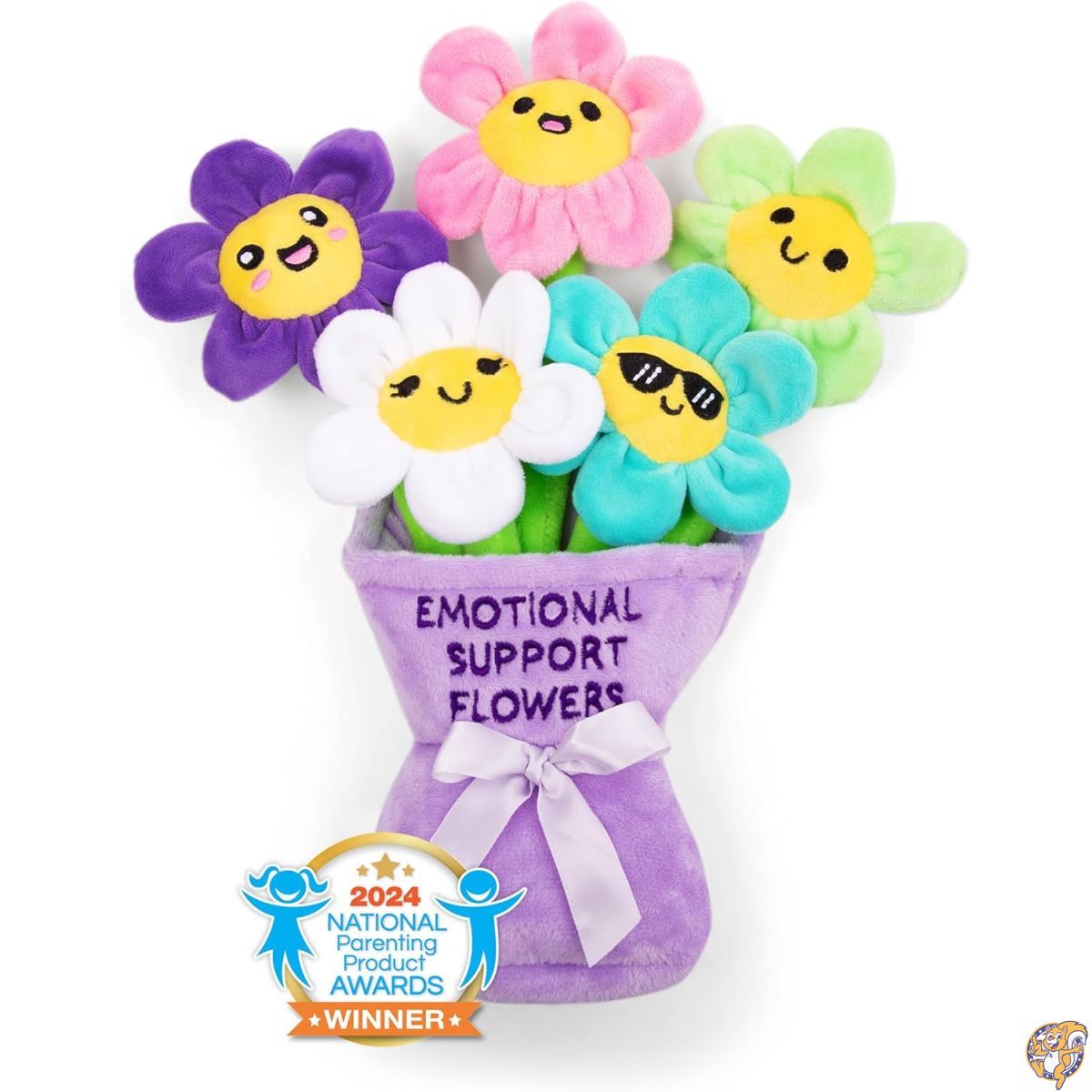 What DO YOU MEME?Relatableの感情的なサポートフラワー - 彼女へのバレンタインデーギフト、かわいいバレンタインぬいぐるみセット、フワフワのぬいぐるみ5個付き