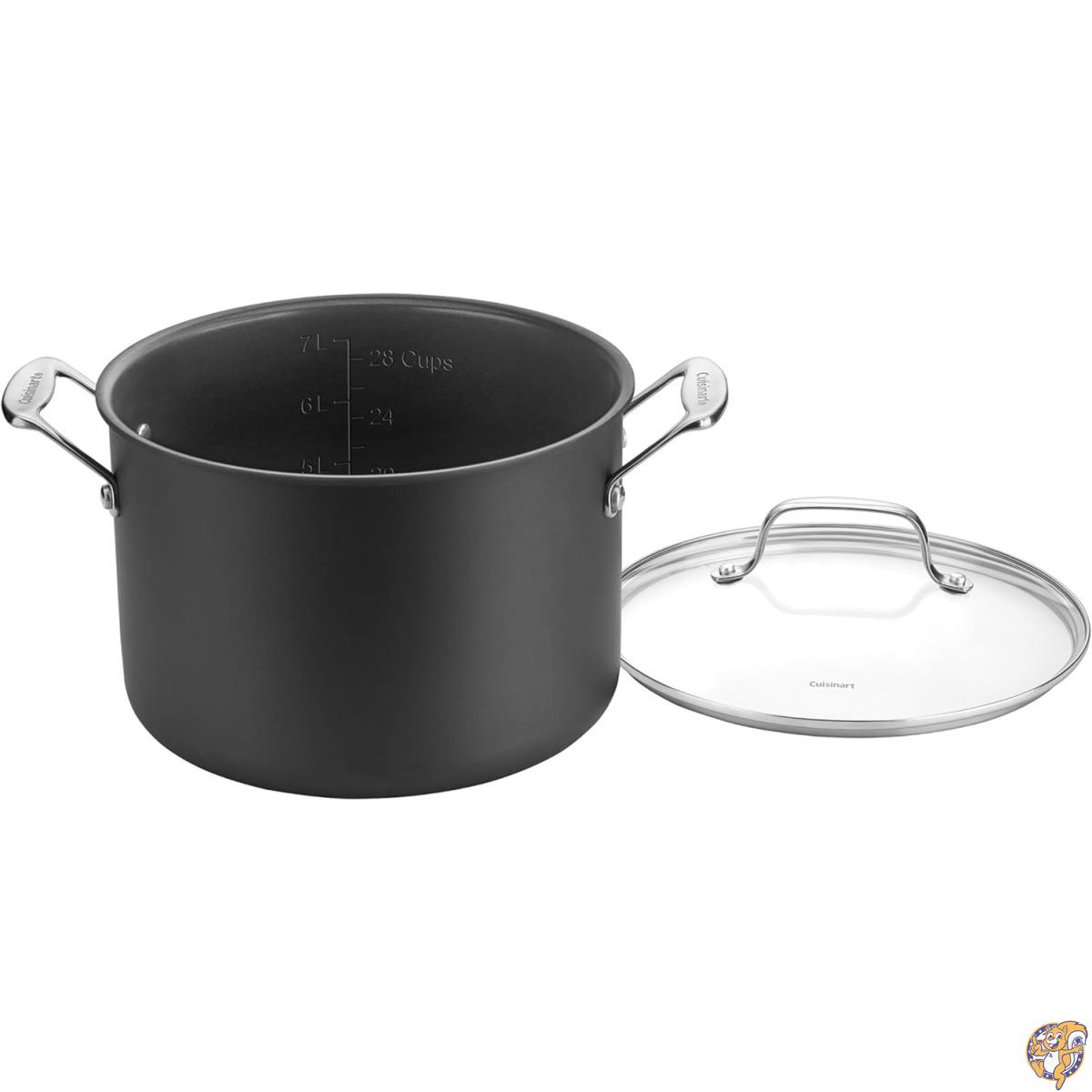 Cuisinart Chef's Classic PURELYCERAMIC ノンスティック PFASフリー ハードアルマイト 8クォート ストックポット カバー付き 666C-24