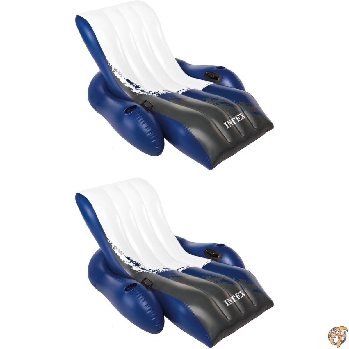 【クーポン配信中】2) INTEX Floating Recliner Lounge Float w/Cup Holders｜アメリカグッドバイブス