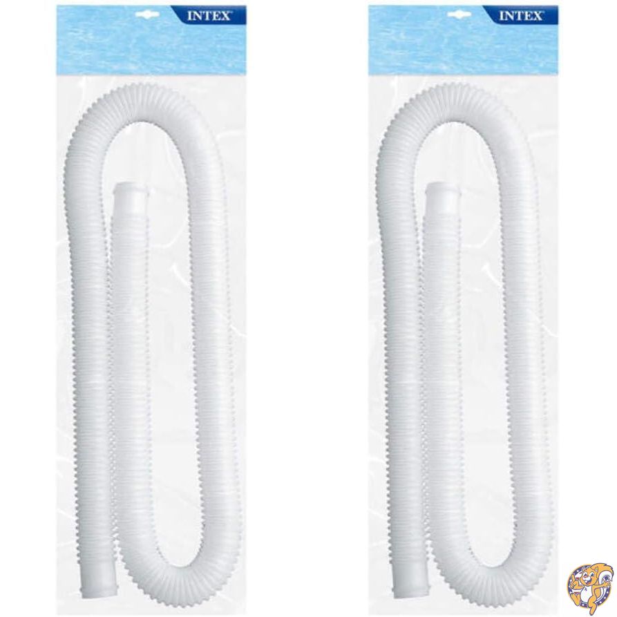 Intex 直径1.25インチ 取り付け簡単 アクセサリープールポンプ交換用ホース 長さ59インチ Intexモデル607および637用 2パック ホワイト