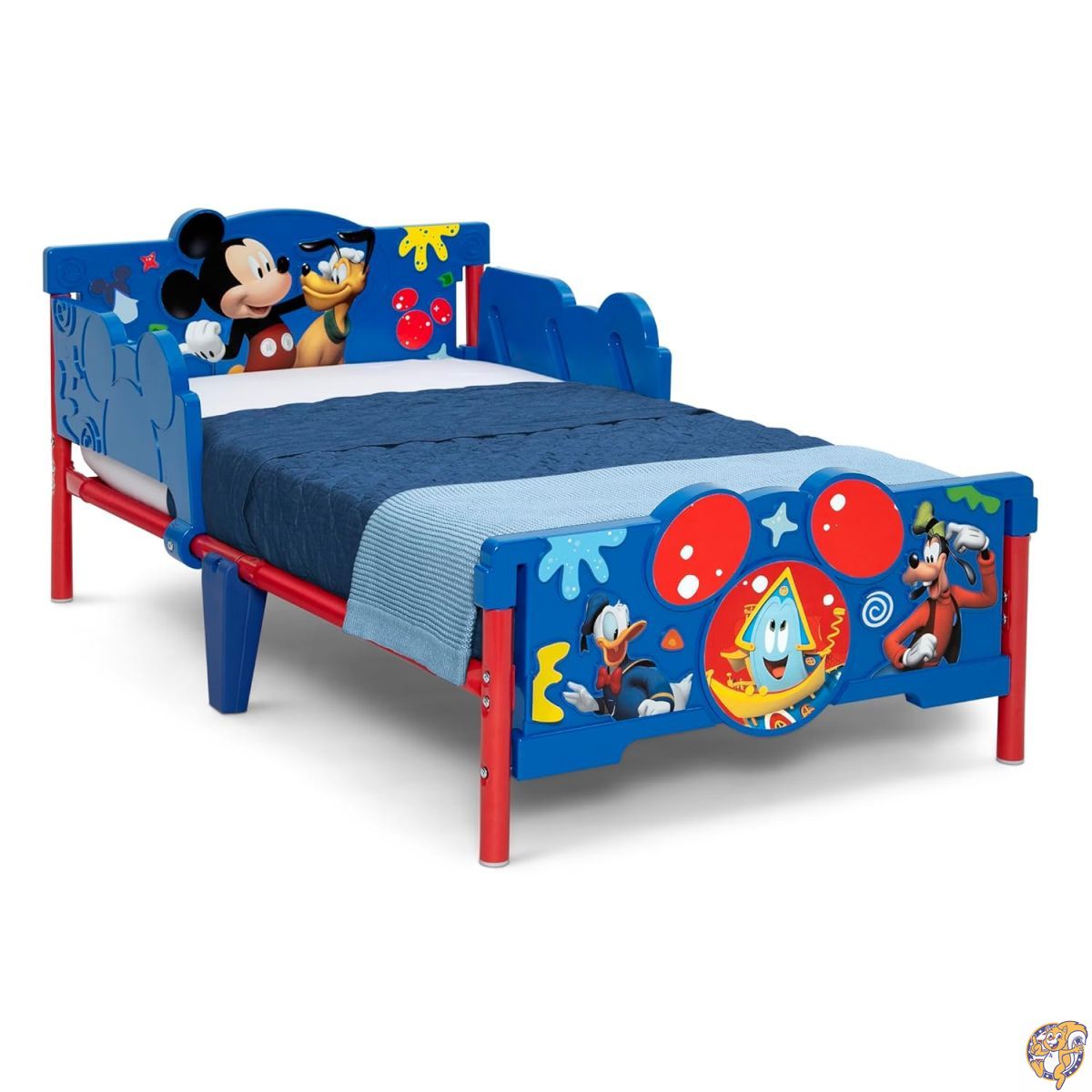 【最大777円クーポン配信】Delta Children ミッキーマウス 3D トドラーベッド(幼児用ベッド) ブルー