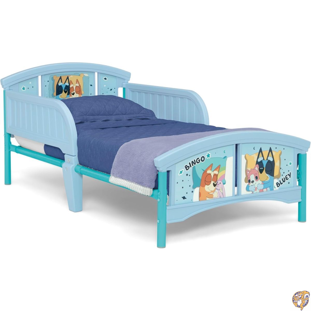 【最大777円クーポン配信】Delta Children 幼児用プラスチック製ベッド ブルーイ (Bluey)