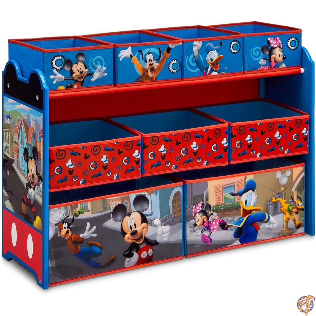 【クーポン配信中】ディズニー ミッキーマウス デラックス 9個 おもちゃ箱(デザイン&ストア トイオーガナイザー) Delta Children(デルタチルドレン)製 Greenguard Gold認証|アメリカグッドバイブス
