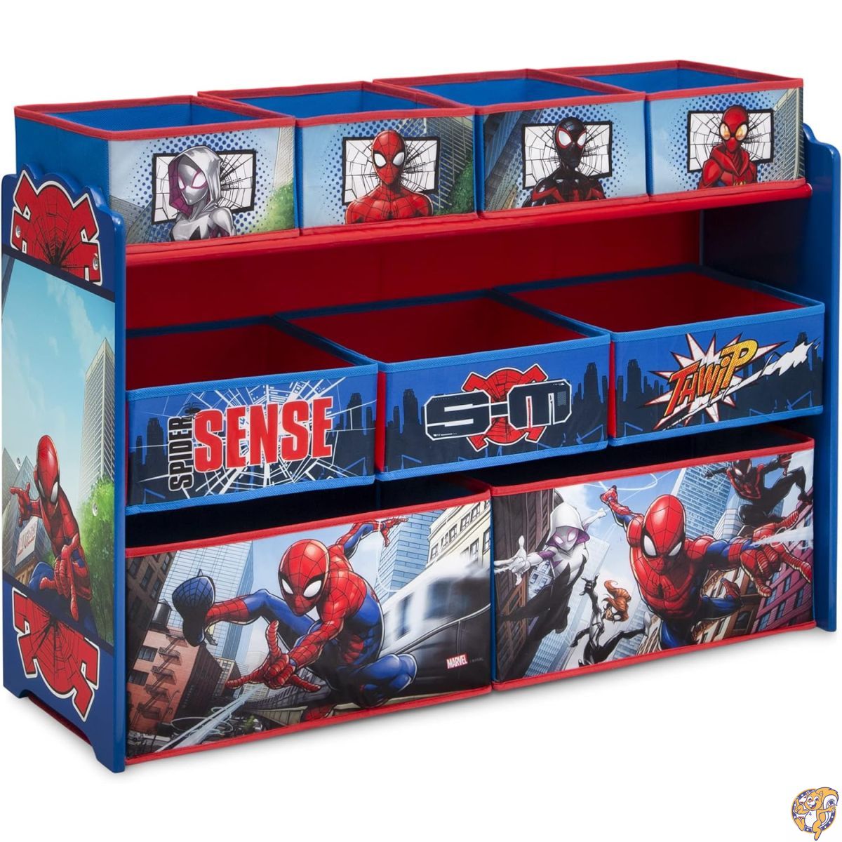 【クーポン配信中】Delta Children マーベル スパイダーマン デラックス 9箱 デザイン&ストア おもちゃオーガナイザー|アメリカグッドバイブス