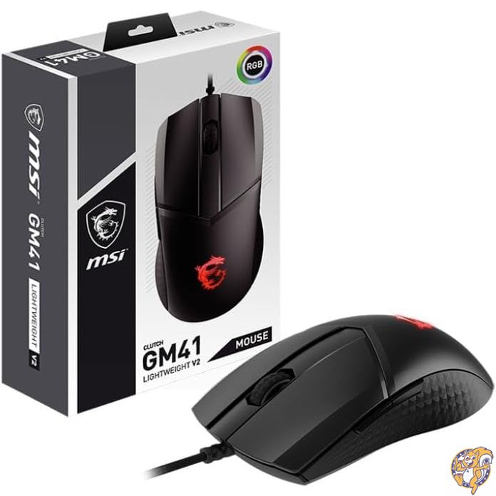 【クーポン配信中】MSI Clutch GM41 Lightweight V2 65g 軽量 有線 ゲーミングマウス MS621｜アメリカグッドバイブス