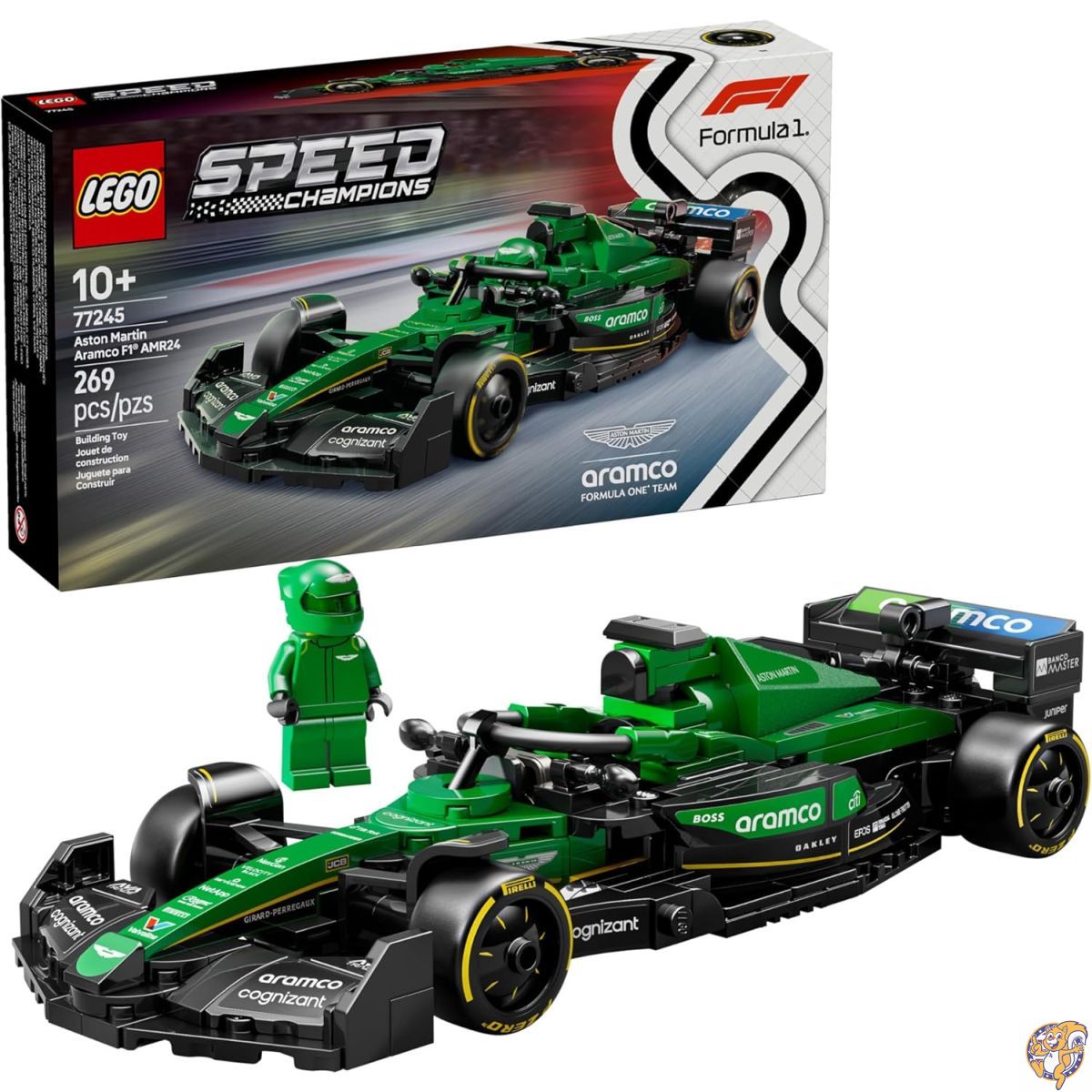 レゴ(LEGO) 素早さはやりっ子 アストンマーティン アラムコ F1 AMR24 スピード競技鉄道車両 77245 手あそび 乗物 御坊っちゃん うしろ帯 F1気違いへの差し上げ物 生まれ落ちる日 差し上げ物