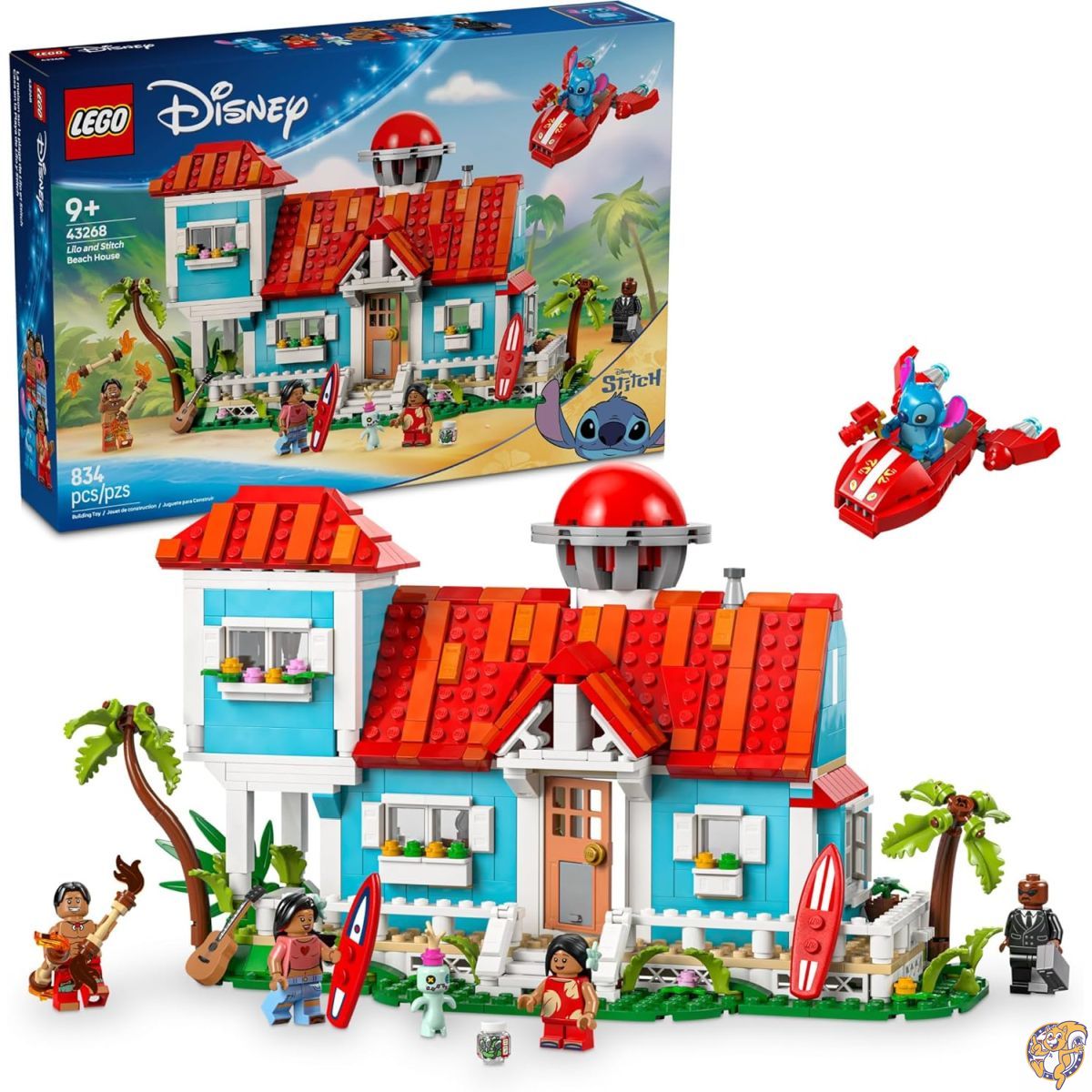 【百貨店大売り出し!引き換え証配送中】レゴ(LEGO) ウォルトディズニー リロ＆スティッチの砂浜棲み家 43268 精神的な統合仕掛ける のお坊っちゃん・御姉さん向け 遊び道具 ミニ図形5体入り口・入口 ウォルトディズニー活動写真『リロ＆スティッチ』気違いへの差し上げ物に至適