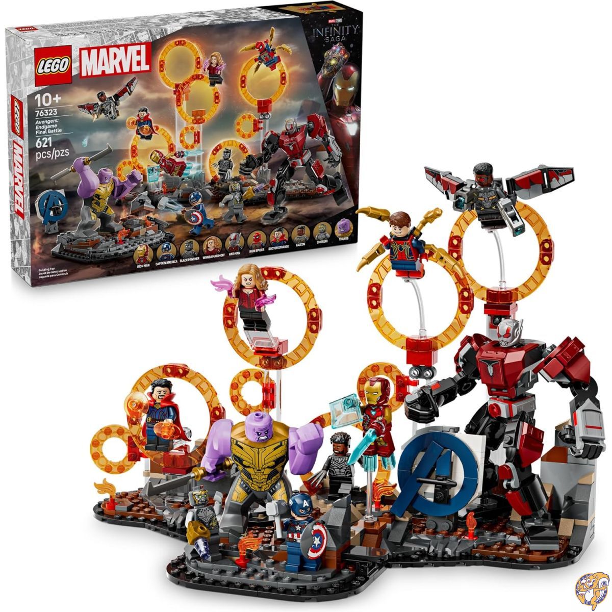 【百貨店大売り出し!引き換え証配送中】レゴ(LEGO) マーベル アベンジャーズ：挙げ句の果て取り組み 最終局面決戦 - 向け百貨店主人公精神的な統合仕掛ける アイアンマン、黒いことパンサー、アイアンスパイダーを含む10体の図形 お坊っちゃん、御姉さんへの生まれ落ちる日差し上げ物に至適 76323