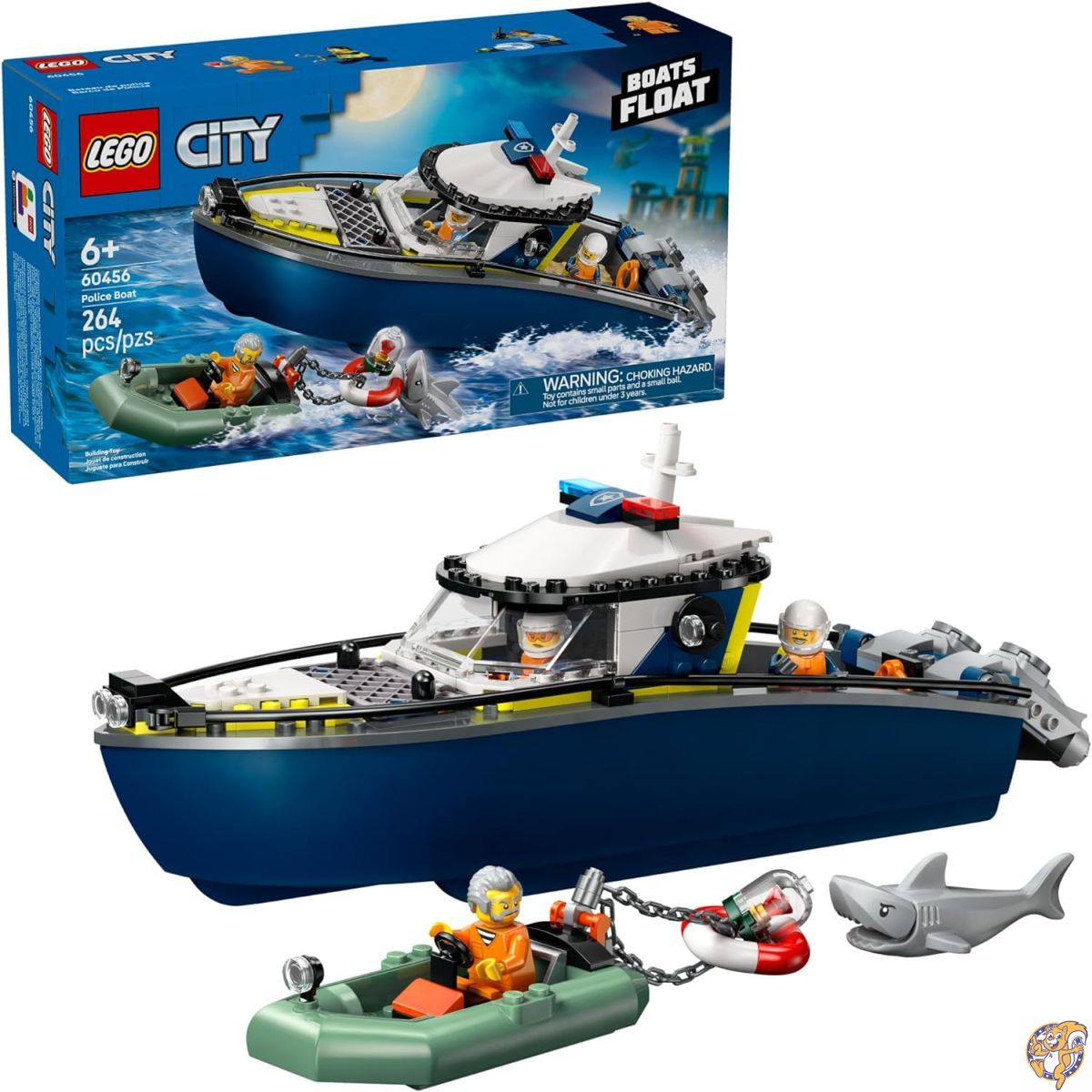 レゴ(LEGO) シティ ポリスボートの追跡 60456 おもちゃ ブロック 警察 パトロールボート お風呂遊び 水に浮く 男の子 女の子 誕生日 プレゼント