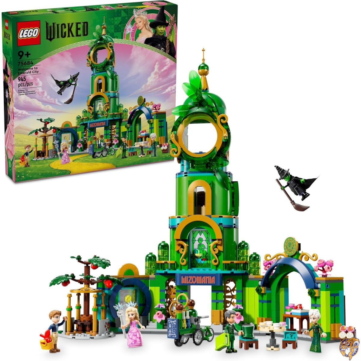 【百貨店大売り出し!引き換え証配送中】LEGO Wicked Welcome to Emerald City Building 遊び道具 - 赤ちゃん向けのどす黒いな遊び道具 円柱青写真、グリンダ、エルファバミニドールの御姉さんとお坊っちゃんへの差し上げ物に 75684