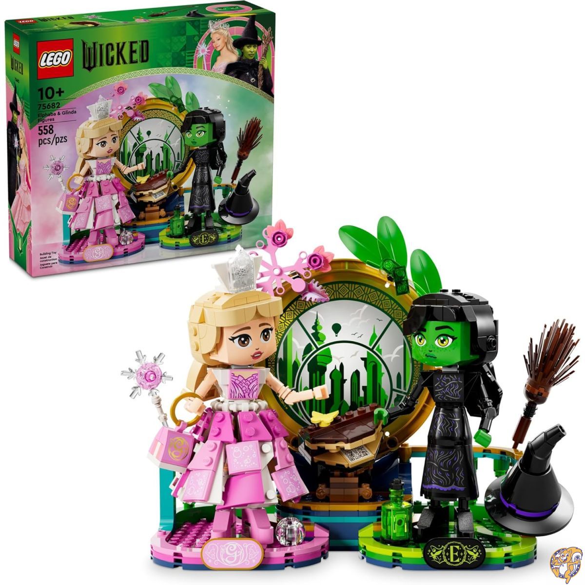 【引き換え証配達中】レゴ(LEGO) ウィキッド エルファバ \u0026 グリンダ 図形 精神的な統合手あそび - 活動写真『ウィキッド』 のお姉さん・御坊っちゃん向け差し上げ物 精神的な統合能力のあるなウィキッド お人形さん 生まれ落ちる日差し上げ物のアイデア 75682 セット-ブロック