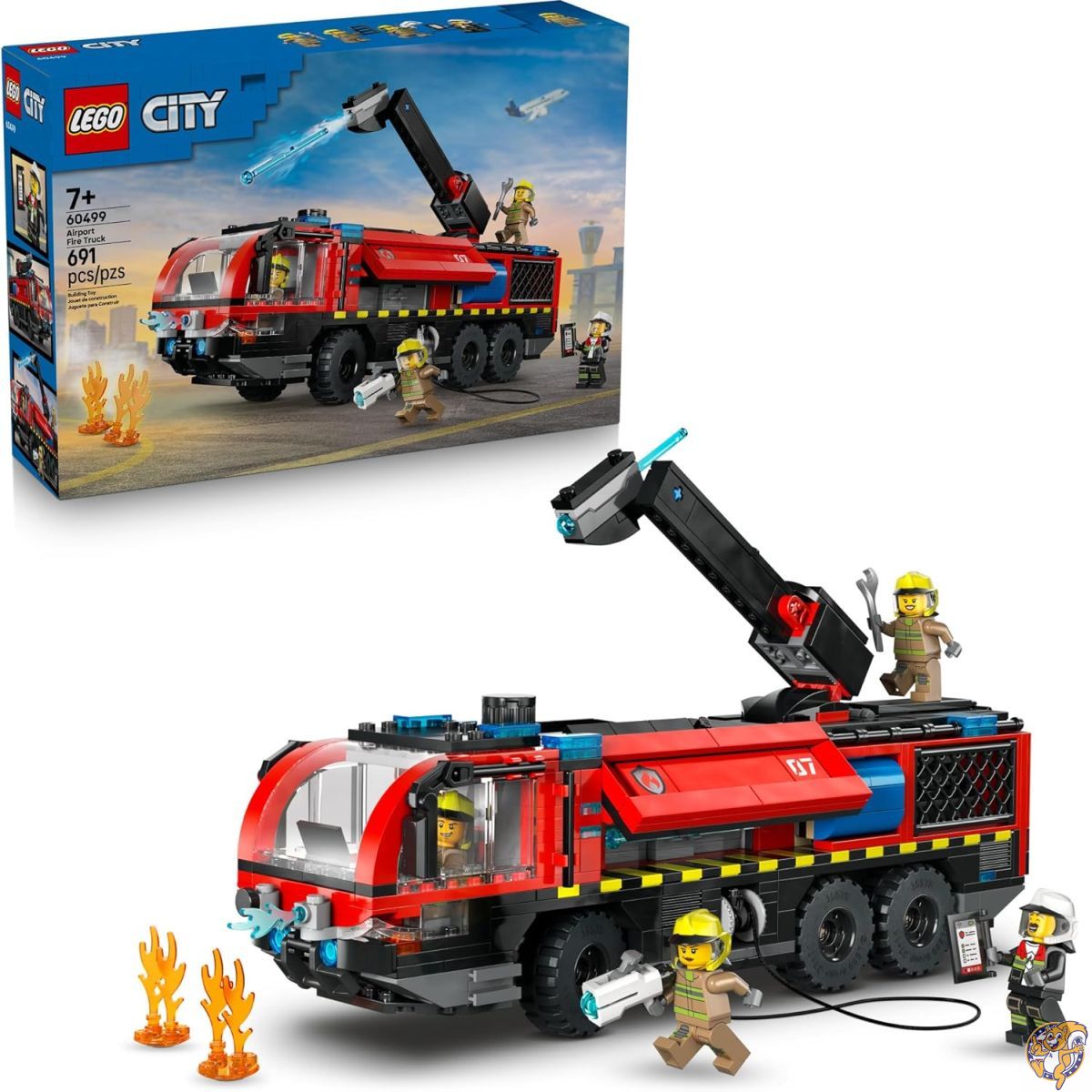 【百貨店大売り出し!引き換え証送達中】レゴ(LEGO) シティ 飛行場消防自動車 手あそび 手あそび - のお坊っちゃん・お嬢さん向け まさかの時鉄道車両 ごっこ命のせんたく 消防士のミニ図形4体嘱する 生まれ落ちる日差し上げ物 差し上げ物 60499