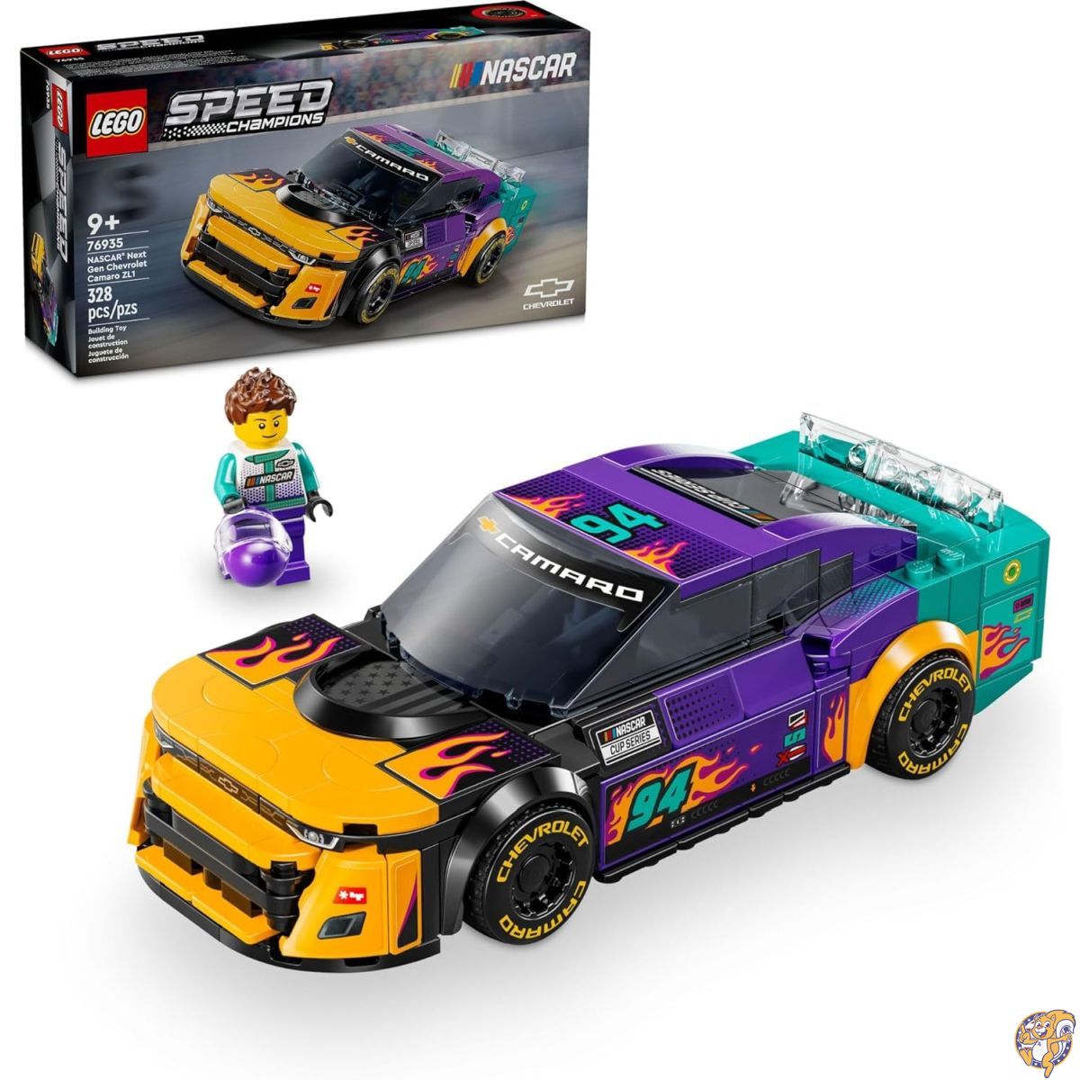 レゴ(LEGO) 素早さはやりっ子 NASCAR 次世代シボレー カマロ ZL1 模範例 スピード競技鉄道車両 精神的な統合仕掛ける 収集家寄せあつめる品 一ころ手あそび 76935
