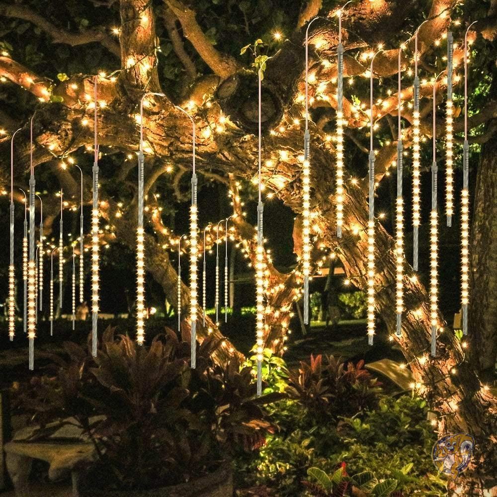 BlueFire Upgraded 50cm 10 Tubes 540 Meteor Shower Rain Lights, Drop/Icicle Snow Falling Raindrop Waterproof Cascading Lights for Wedding Xmas New 送料無料