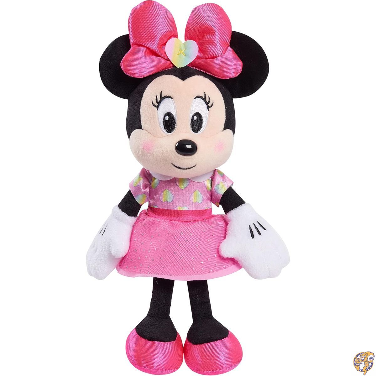 【百貨店大売り出し!クーポン券配達中】Disney Junior Minnie Mouse 8-Inch Small Hearts Beanbag Plush, In Pink Heart Dress, Stuffed Animal, Officially Licensed Kids Toys for Ages 2 Up by Just Play