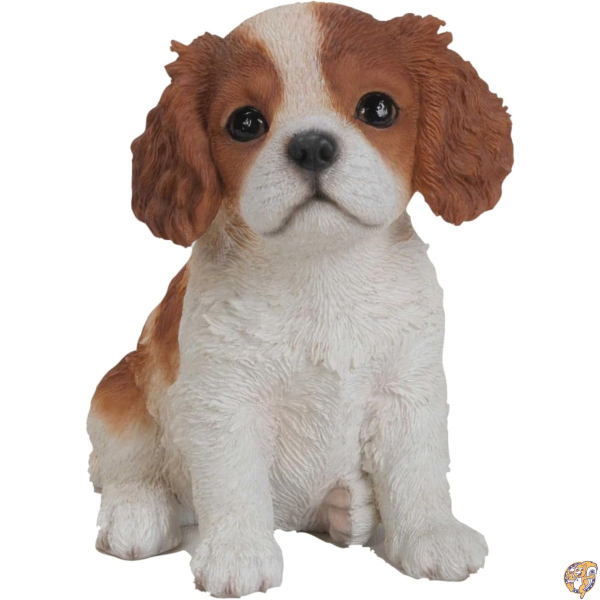 Hi-Line Gift Ltd Sitting King Charles Puppy Statue