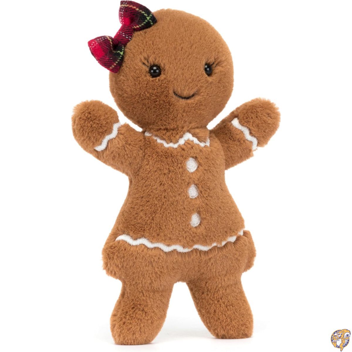 Jellycat Jolly Gingerbread Ruby ぬいぐるみ、オリジナルサイズ 約18cm - クリスマス用ぬいぐるみ・デコレーション