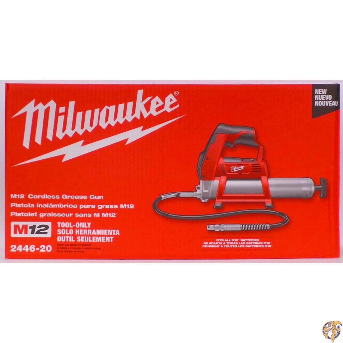 Milwaukee M12 12V コードレスグリースガン 2446-20（本体のみ・バッテリー別売）