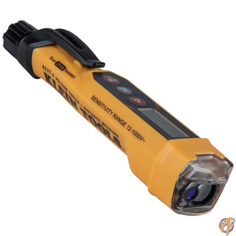 【百貨店大売り出し!引き換え証送達中】Klein Tools NCVT-6 非当たること式起電力テスター（12-1000V AC）｜レーザ不一致計・LEDアラーム・音声さがし当てる役立つこと積み上げる、隠しゼムクリップ付き添い人