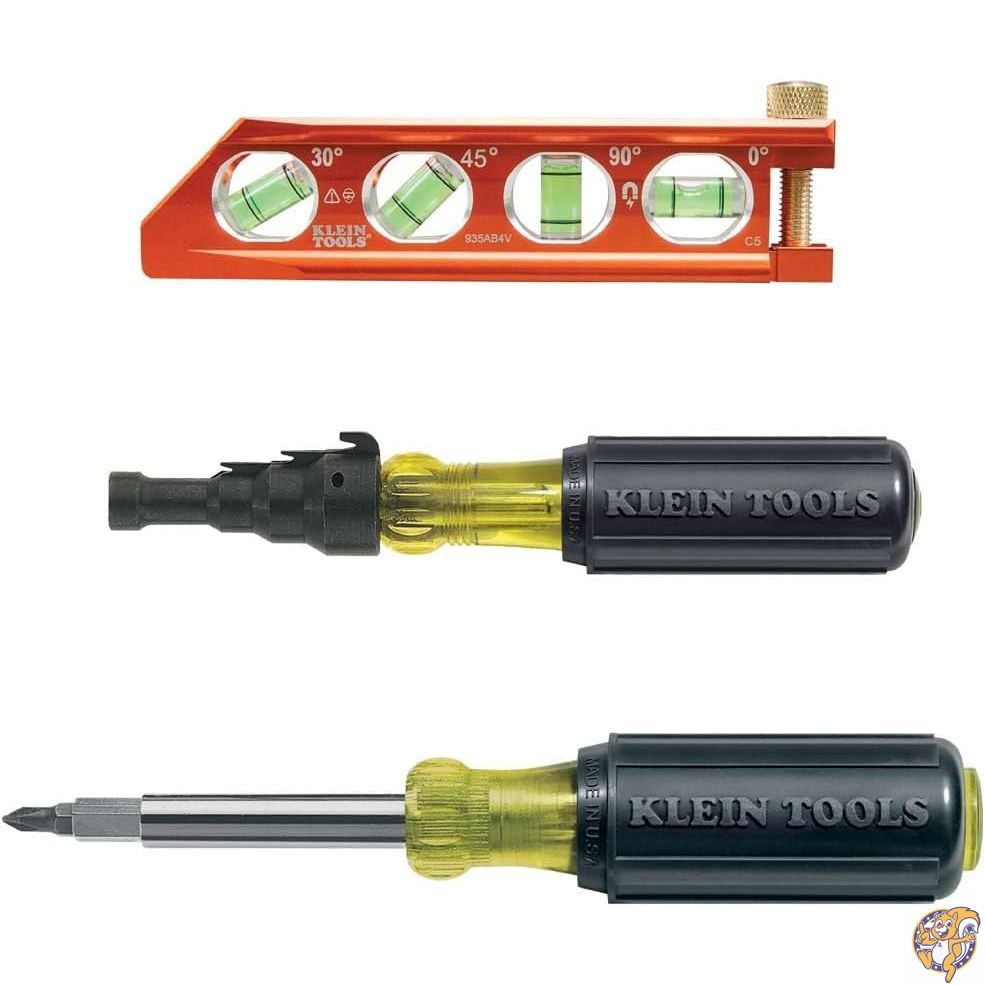 【百貨店大売り出し!引き換え証送達中】Klein Tools 80073 リーミングドライバーキット コンジットリーマー付き添い人 コンジットフィッティングとリーミングドライバーと磁気気泡管水準器付き添い人 3天下太平
