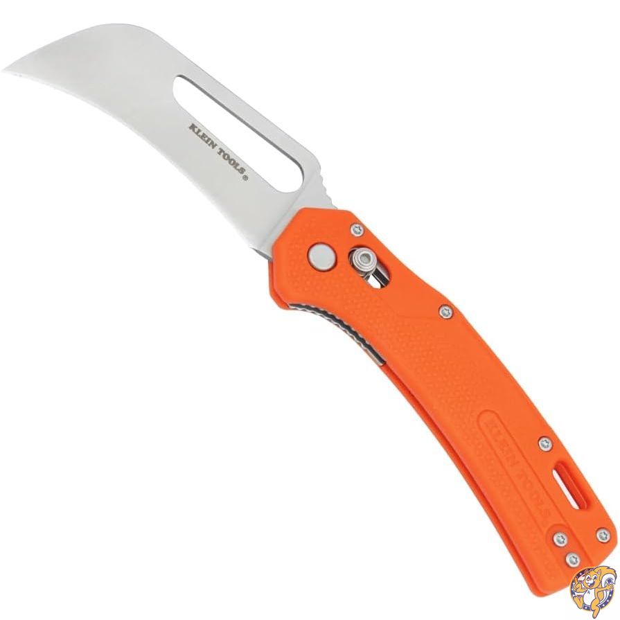 【最大限度2000円引き換え証10日～】Klein Tools（クラインツールズ） 隠し九寸五分 ホークビルブレード（ステンレス鋼製） 有線テレビ皮むき・架線やり方用 赤ちょうちん鍵を掛ける規則体系付 オレンジ色手持ち部分 ランヤードホール付