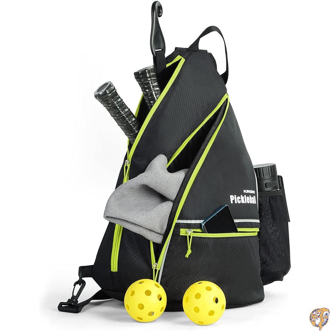【最大限度2000円引き換え証10日～】MANGROVE ピックルボールバッグ｜大静電容量バックパック・スリングバッグ（駒寄せ引っ掛かり・切り取り押しとどめる隠し付・男女兼用・緑であること）