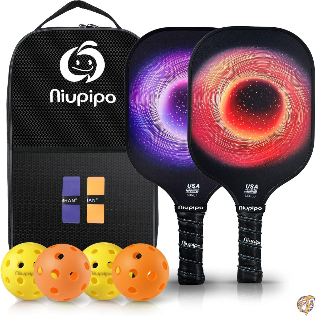 【百貨店大売り出し!引き換え証送達中】niupipo Pickleball Paddle, USAPA Approved Paddle with Fiberglass Face, Protective Cover, Ultra Cushion, Polypropylene Honeycomb Core, 4.8-Inch Grip, Lightweight