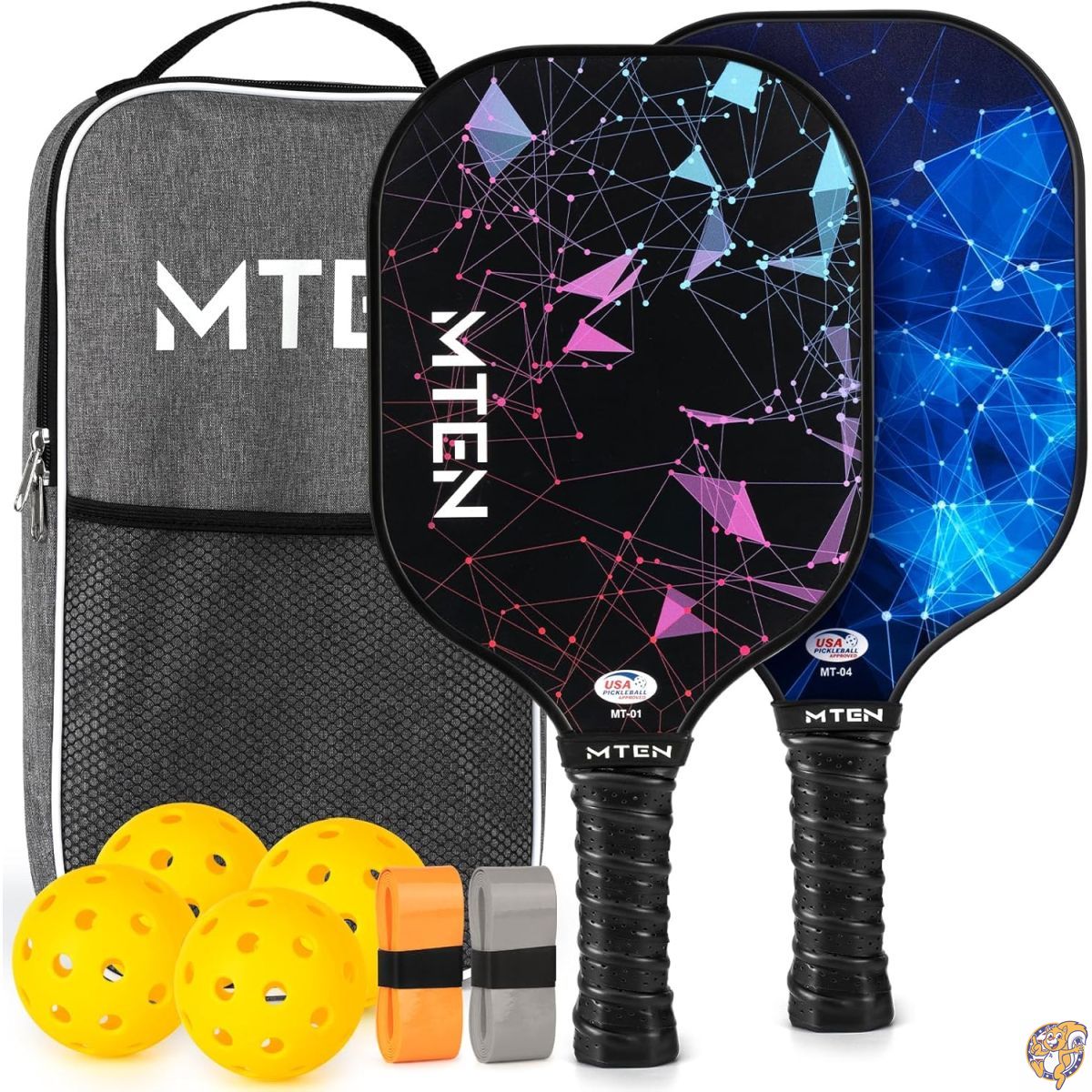 【百貨店大売り出し!引き換え証送達中】Pickleball Paddles, USAPA Approved Paddles Set of 2, Fiberglass Surface Set, 2Pickleball Rackets, 4 Balls, 2GripTapes\u0026 Carry Bag for Men Women