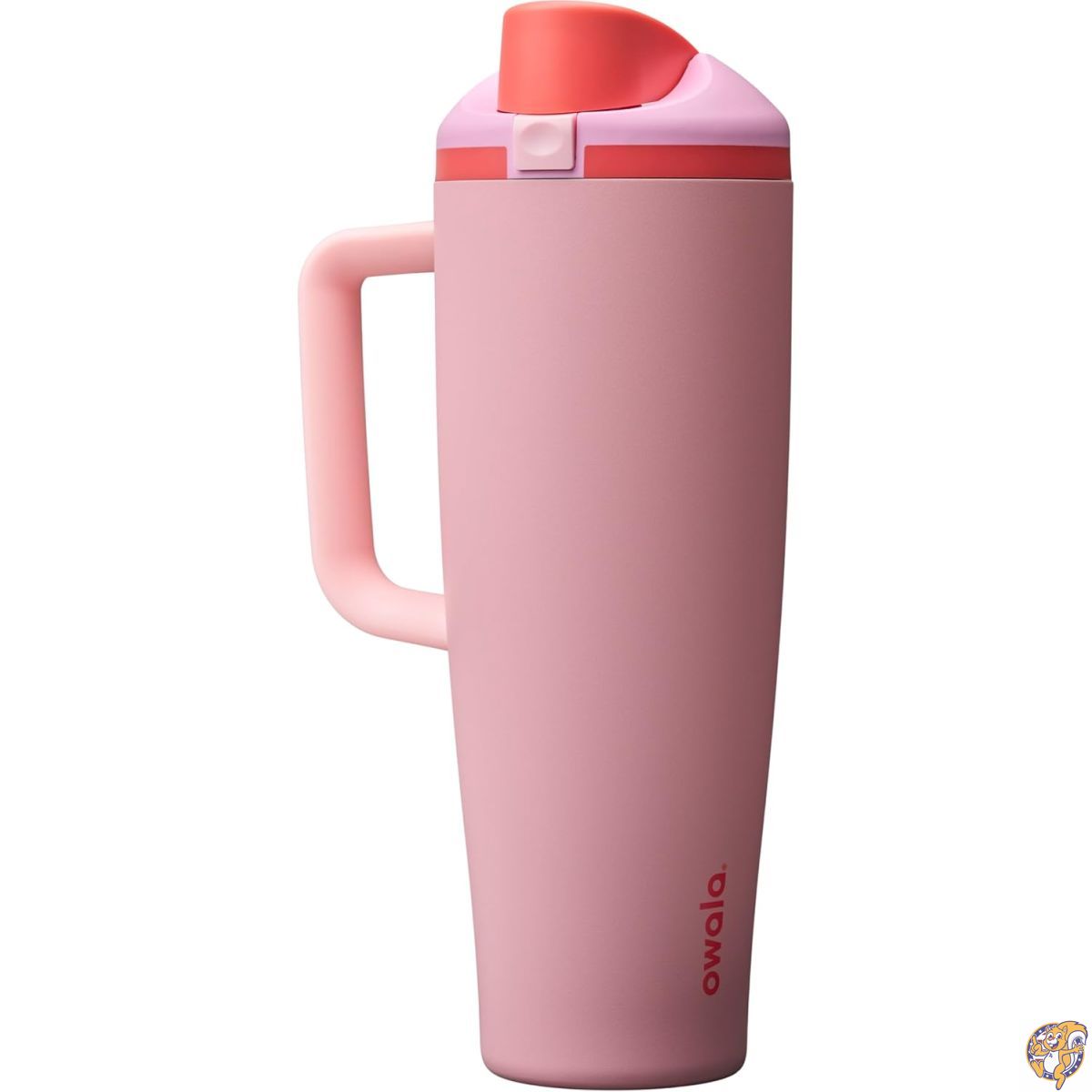 【クーポン配信中】Owala FreeSip 保冷ステンレスボトル ストロー＆サイドハンドル付 40オンス（約1.2L） BPAフリー 漏れ防止 エンジェルフードケーキ｜アメリカグッドバイブス