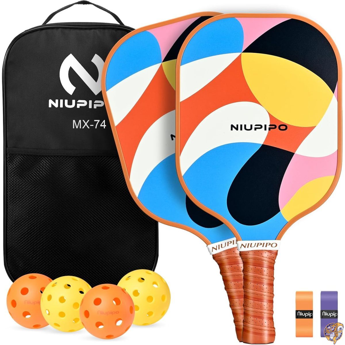 【百貨店大売り出し!引き換え証送達中】niupipo ピックルボールパドル 軽さ ピックルボール4個付き添い人
