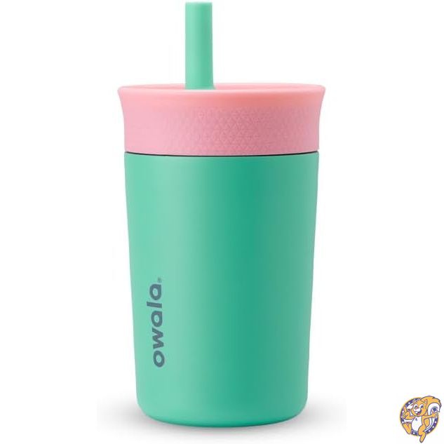 Owala Kids Insulation Stainless Steel Tumbler with Spill Resistant Flexible Straw, Easy to Clean, Water Bottle, Great for Travel, Dishwasher Safe, 12 Oz, Pink and Teal (Real Cool Fish) 6,832円