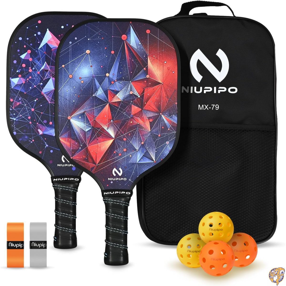 【百貨店大売り出し!引き換え証送達中】niupipo ピックルボールパドル 2/4個書き割り USAPA聞きとどける 軽さピックルボールラケット 思わしいな衣料繊維水のみ境界線の外側 ポリプロピレンハニカムコア付き添い人 座布団手持ち部分 キャリーバッグ付き添い人