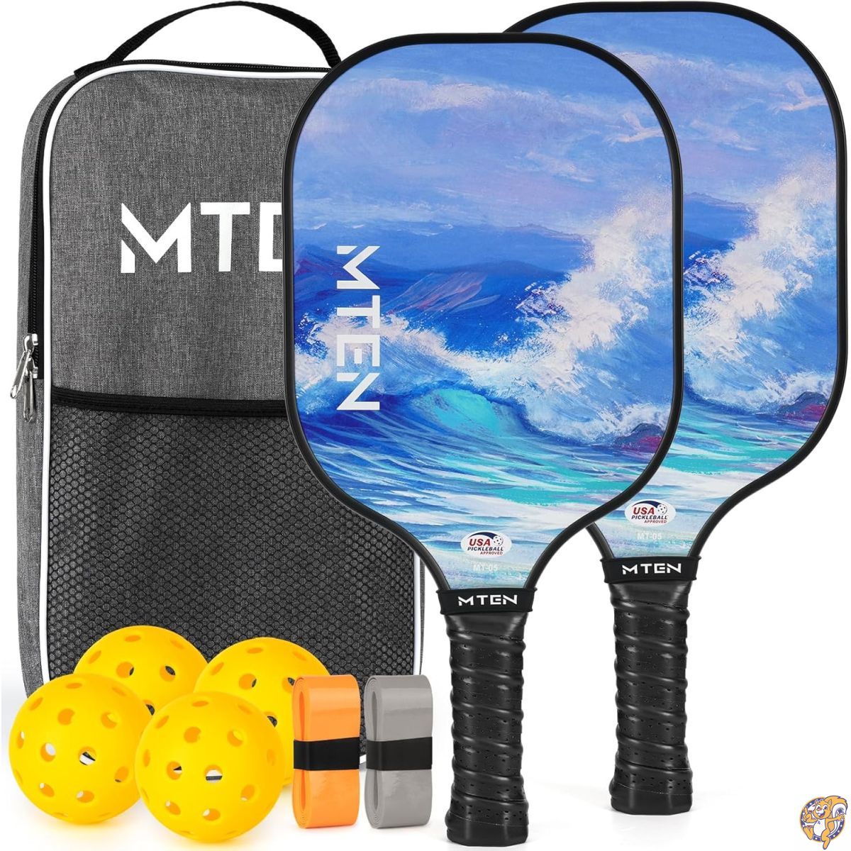 【百貨店大売り出し!引き換え証送達中】MTEN ピックルボールパドルセット（2本書き割り）USAPAお墨付き 衣料繊維水のみ製 未経験者・中級者向け
