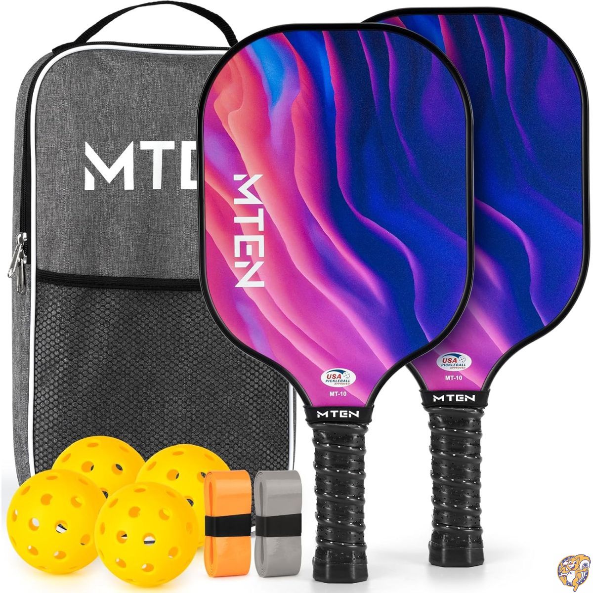 【百貨店大売り出し!引き換え証送達中】MTEN ピックルボールパドルセット（2本書き割り） USAPAお墨付き 衣料繊維水のみ製 未経験者向け メンズ・レディース兼用