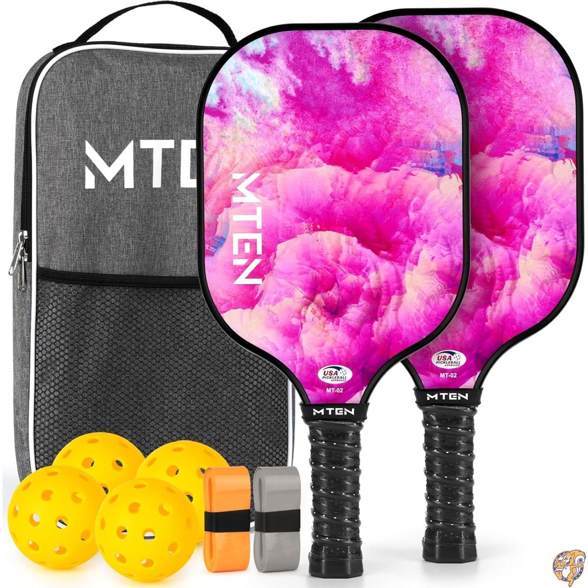 【百貨店大売り出し!引き換え証送達中】MTEN ピックルボールパドルセット 2本組 USAPAお墨付き 衣料繊維水のみ製 未経験者向け