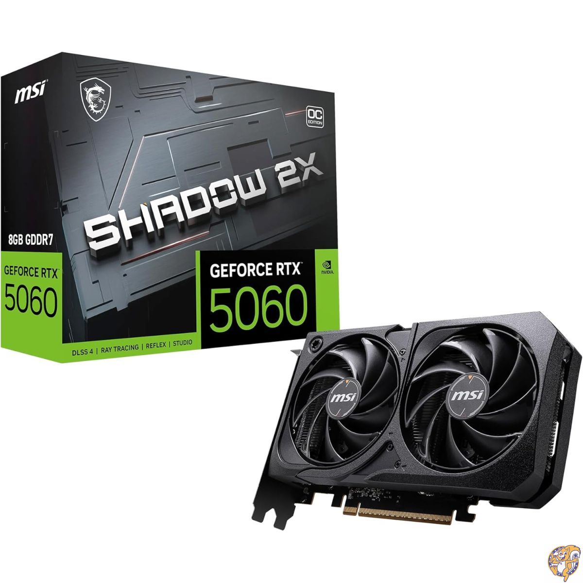 【クーポン配信中】MSI Gaming RTX 5060 8G Shadow 2X OC グラフィックスカード (8GB GDDR7、TBA-bit、究極のパフォーマンス: TBA MHz、DisplayPort x3 2.1a、HDMI 2.1b、NVIDIA Blackwell Architecture)｜アメリカグッドバイブス