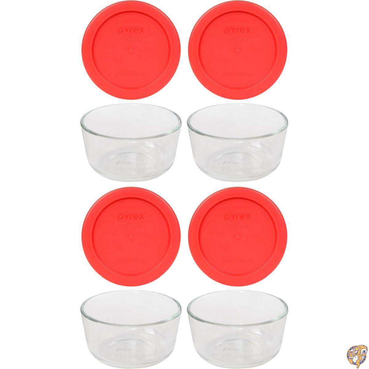【百貨店大売り出し!引き換え証配送中】Pyrex Simply Store 硝子保護すること入れもの 8点仕掛ける (入れもの4個＋蓋4枚) by World Kitchen